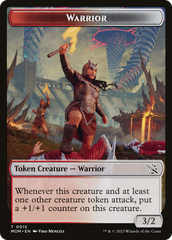 Warrior // Wrenn and Realmbreaker Emblem Double-Sided Token [March of the Machine Tokens] | Cards and Coasters CA