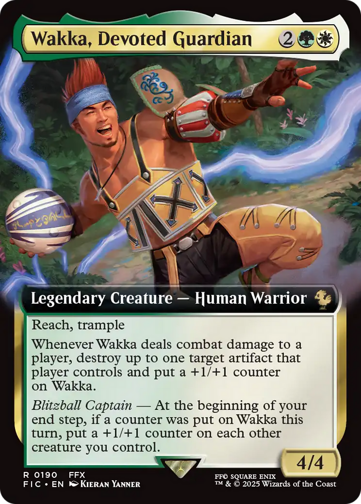 Wakka, Devoted Guardian (Extended Art) [FINAL FANTASY Commander] | Cards and Coasters CA