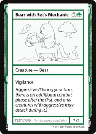 Bear with Set's Mechanic (2021 Edition) [Mystery Booster Playtest Cards] | Cards and Coasters CA