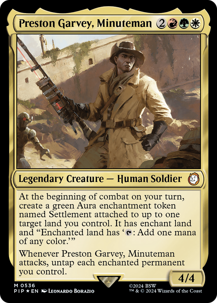 Preston Garvey, Minuteman (Surge Foil) [Fallout] | Cards and Coasters CA