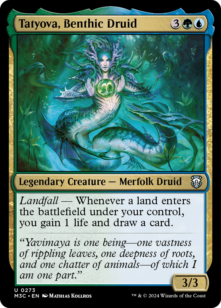 Tatyova, Benthic Druid (Ripple Foil) [Modern Horizons 3 Commander] | Cards and Coasters CA