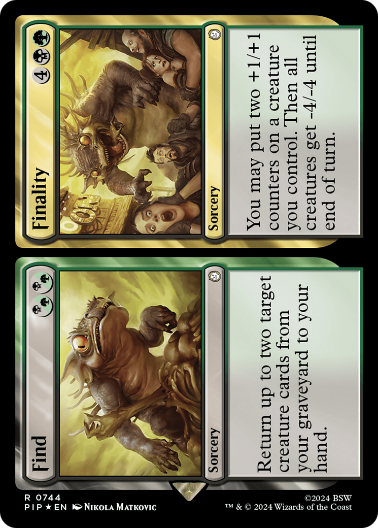 Find // Finality (Surge Foil) [Fallout] | Cards and Coasters CA