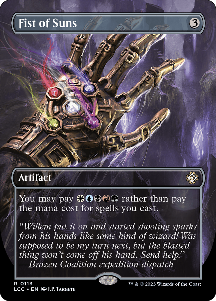 Fist of Suns (Borderless) [The Lost Caverns of Ixalan Commander] | Cards and Coasters CA
