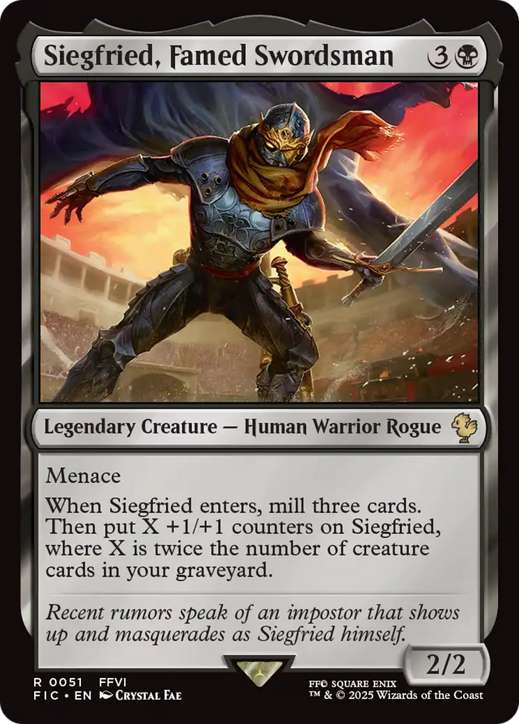 Siegfried, Famed Swordsman [FINAL FANTASY Commander] | Cards and Coasters CA