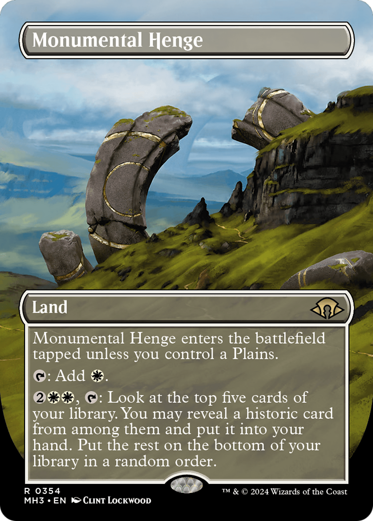 Monumental Henge (Borderless) [Modern Horizons 3] | Cards and Coasters CA