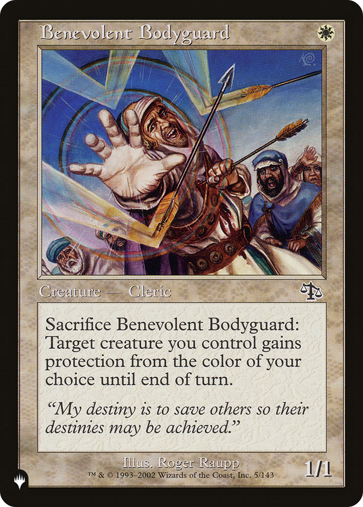 Benevolent Bodyguard [The List Reprints] | Cards and Coasters CA