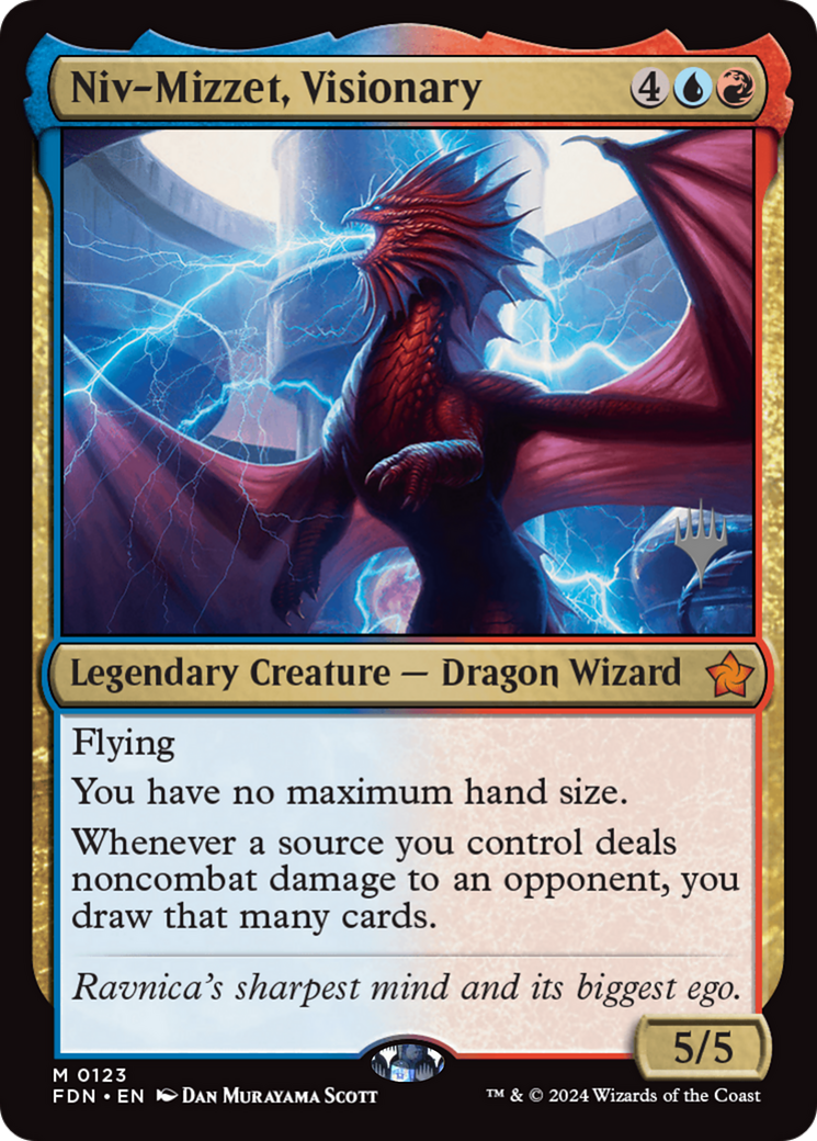Niv-Mizzet, Visionary (Promo Pack) [Foundations Promos] | Cards and Coasters CA