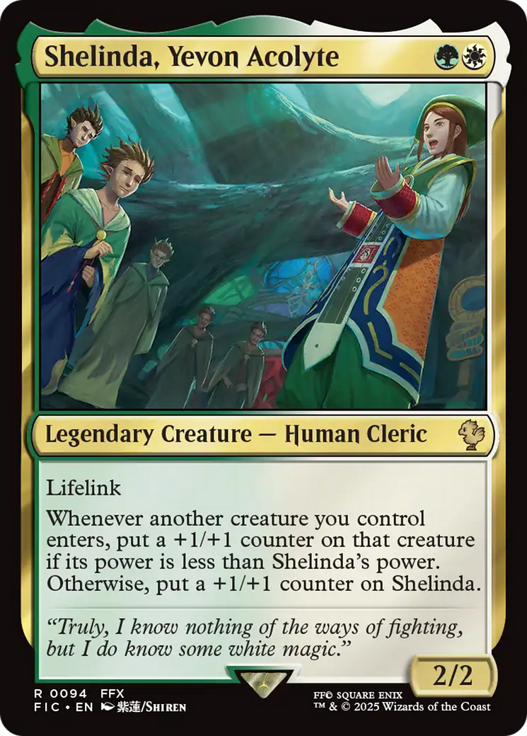 Shelinda, Yevon Acolyte [FINAL FANTASY Commander] | Cards and Coasters CA