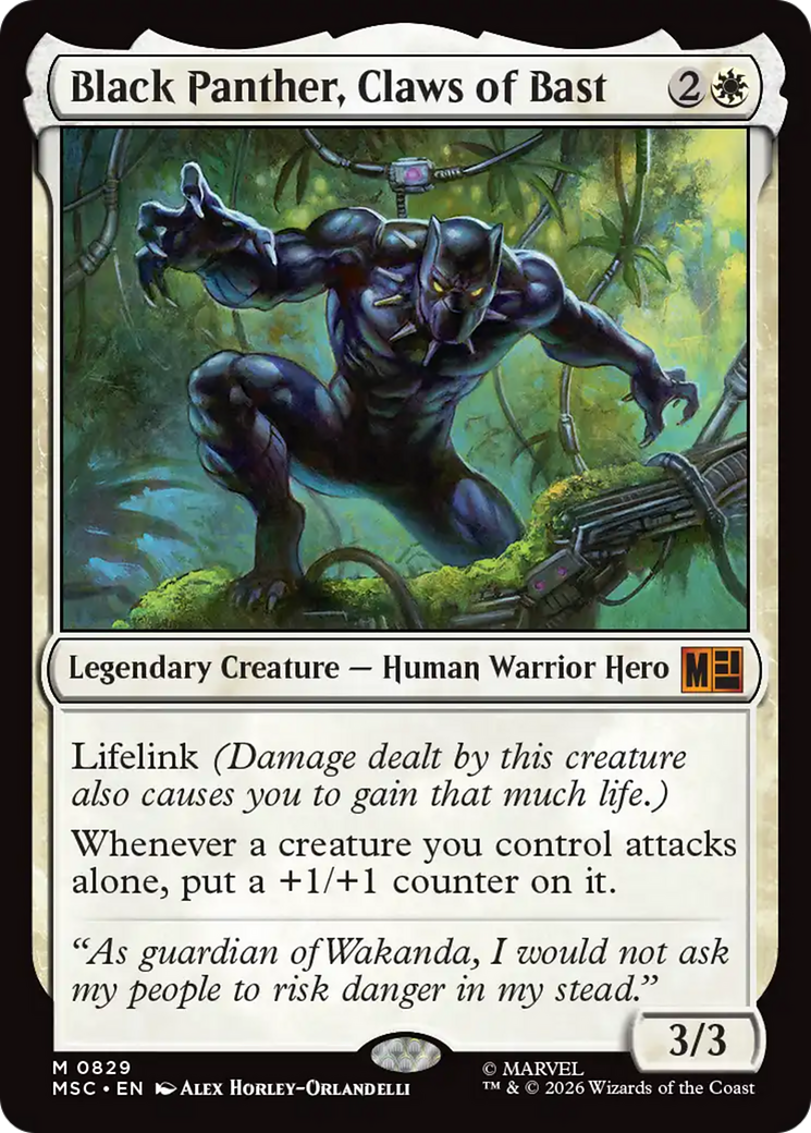 Black Panther, Claws of Bast [Marvel Super Heroes Commander] | Cards and Coasters CA