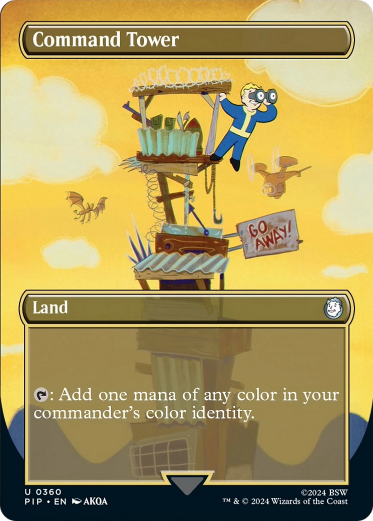 Command Tower (Borderless) [Fallout] | Cards and Coasters CA