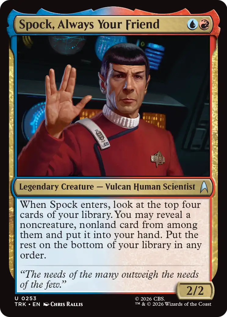 Spock, Always Your Friend [Star Trek] | Cards and Coasters CA