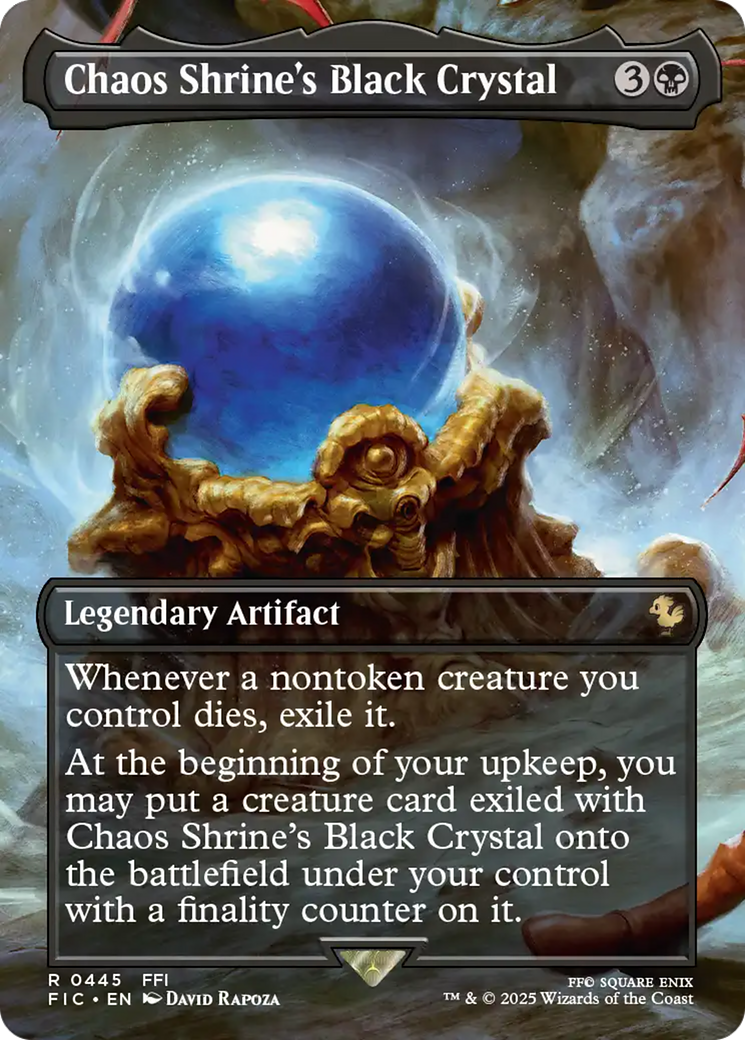 Chaos Shrine's Black Crystal (Borderless) [FINAL FANTASY Commander] | Cards and Coasters CA