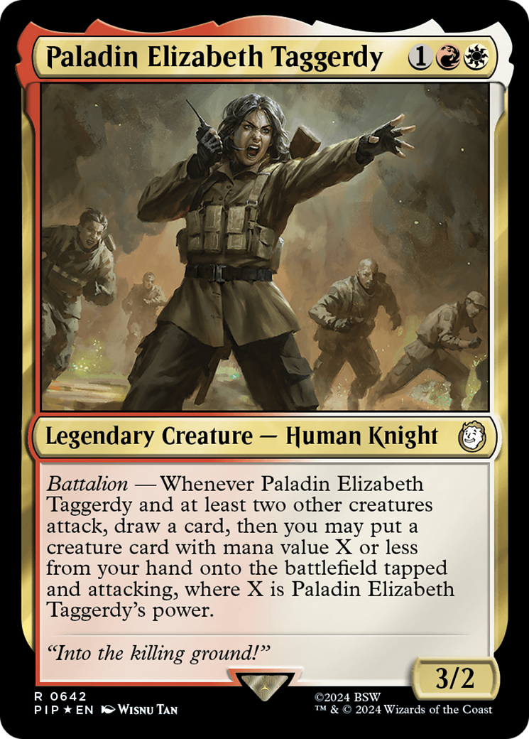 Paladin Elizabeth Taggerdy (Surge Foil) [Fallout] | Cards and Coasters CA