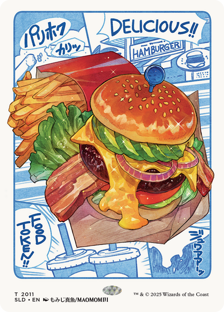 Food Token (2011) (Rainbow Foil) [Secret Lair Drop Series] | Cards and Coasters CA