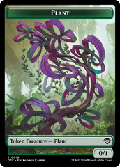 Plant Warrior // Plant Double-Sided Token [Outlaws of Thunder Junction Commander Tokens] | Cards and Coasters CA