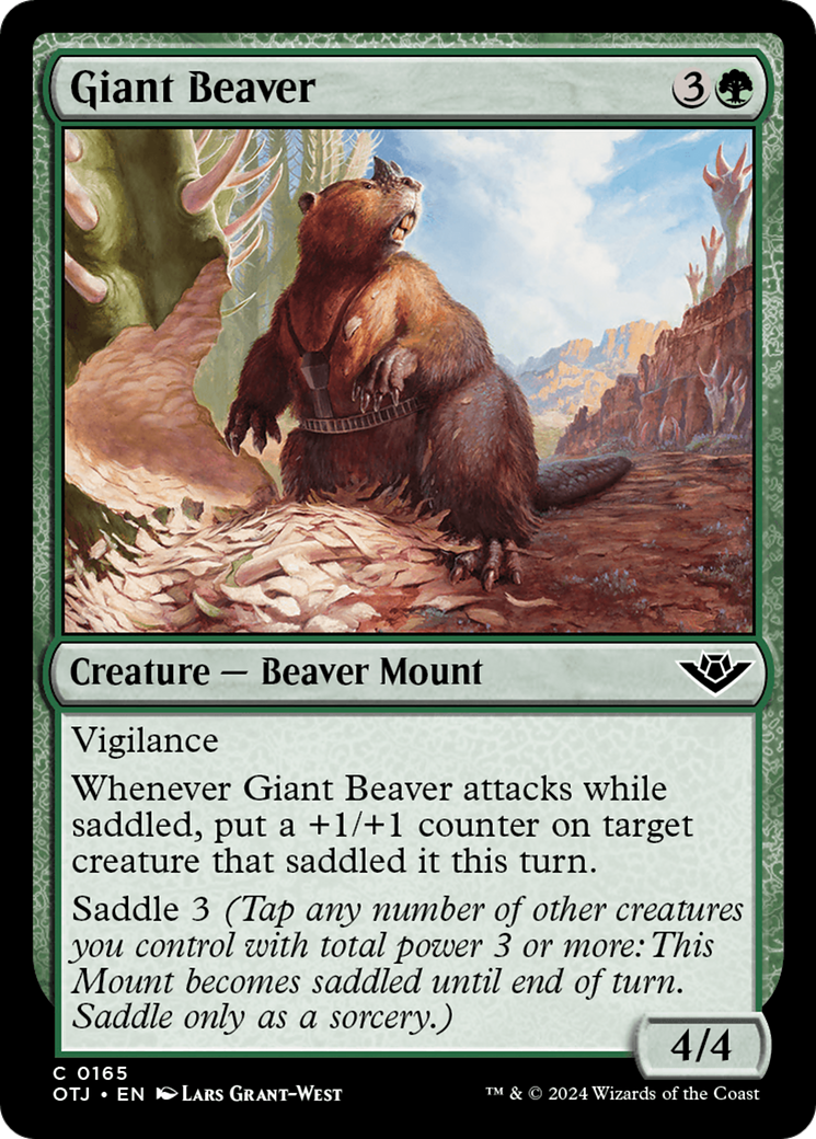 Giant Beaver [Outlaws of Thunder Junction] | Cards and Coasters CA