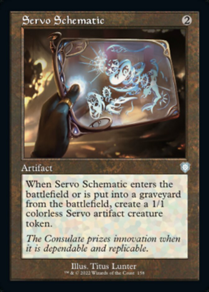 Servo Schematic (Retro) [The Brothers' War Commander] | Cards and Coasters CA