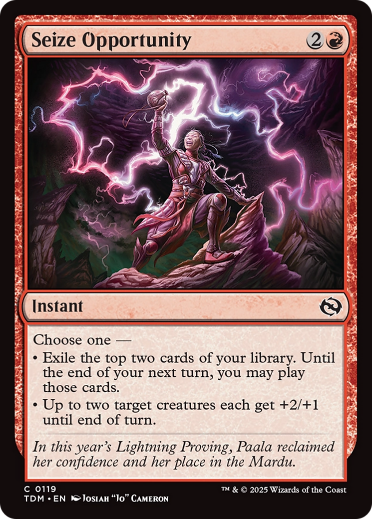 Seize Opportunity [Tarkir: Dragonstorm] | Cards and Coasters CA
