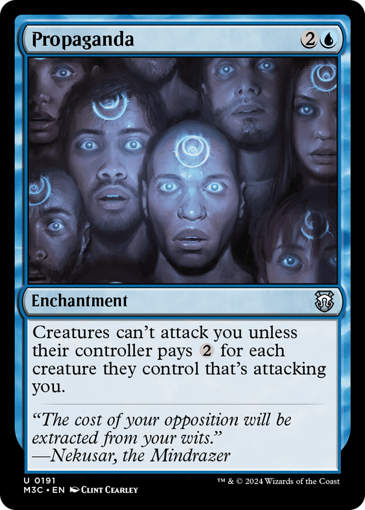 Propaganda (Ripple Foil) [Modern Horizons 3 Commander] | Cards and Coasters CA