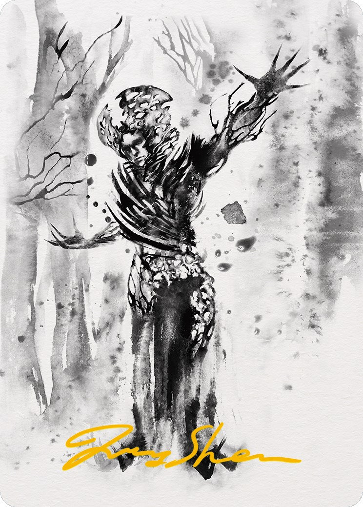 Rustvine Cultivator Art Card (Gold-Stamped Signature) [Phyrexia: All Will Be One Art Series] | Cards and Coasters CA