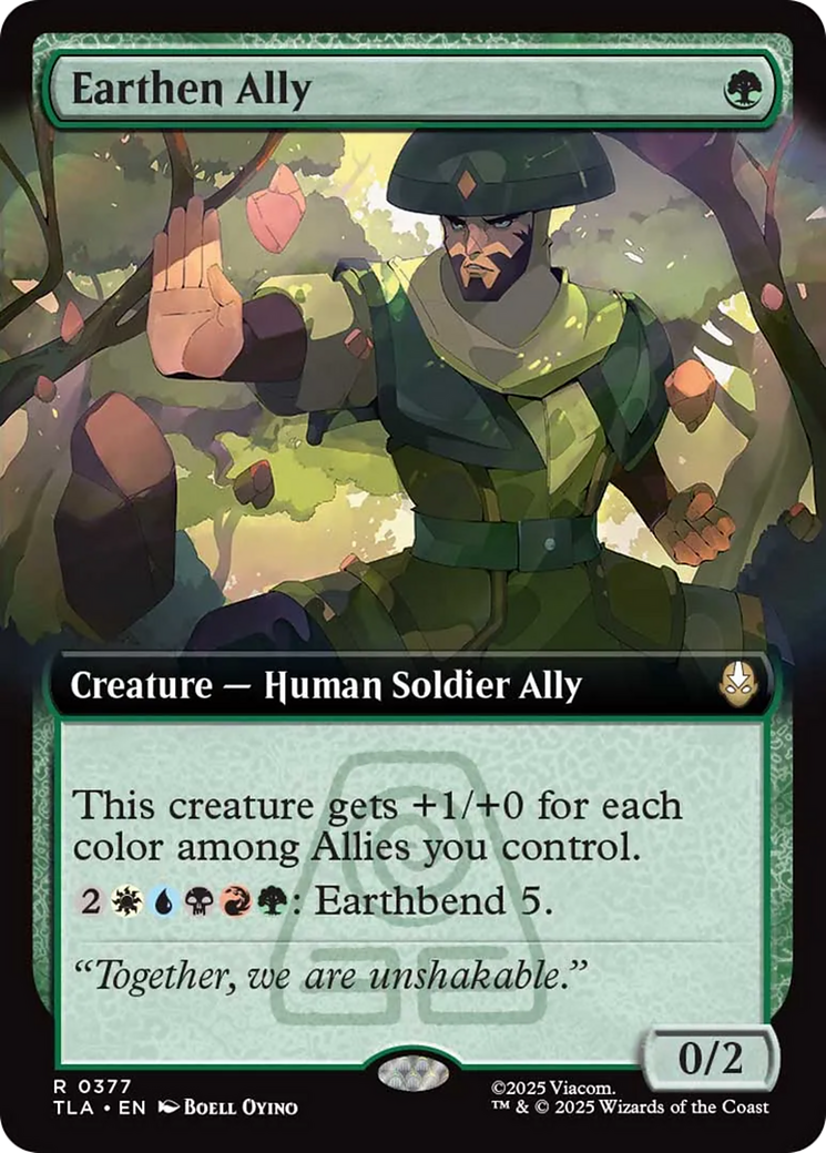 Earthen Ally (Extended Art) [Avatar: The Last Airbender] | Cards and Coasters CA