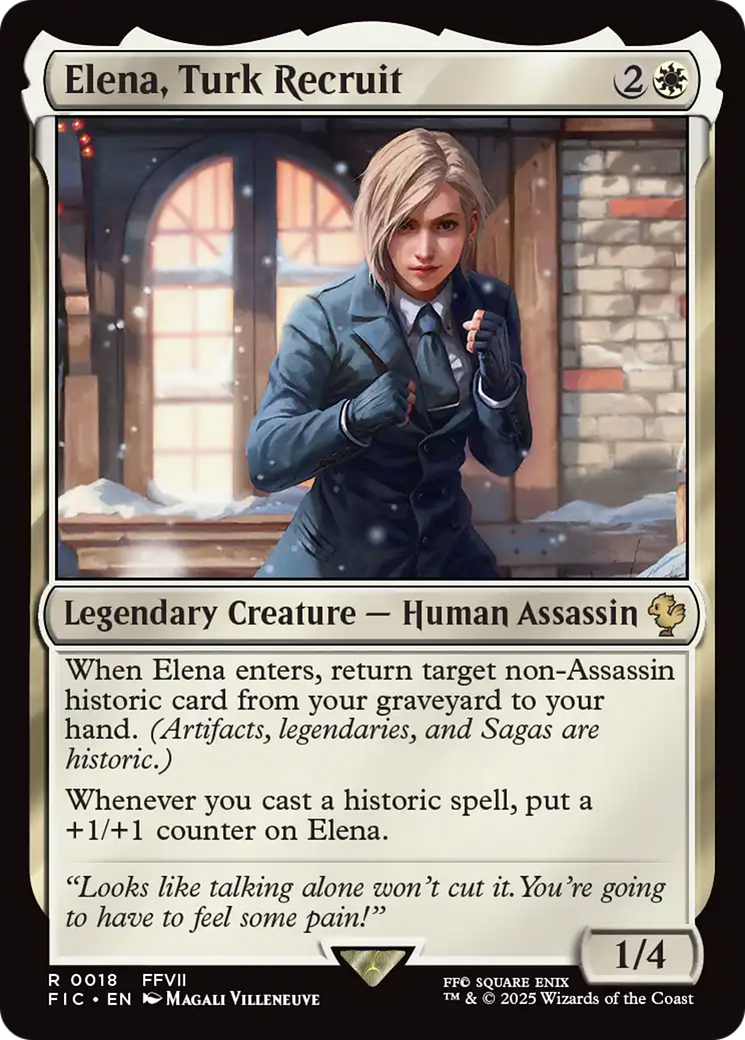 Elena, Turk Recruit [FINAL FANTASY Commander] | Cards and Coasters CA