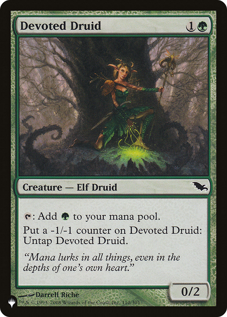 Devoted Druid (SHM) [The List Reprints] | Cards and Coasters CA