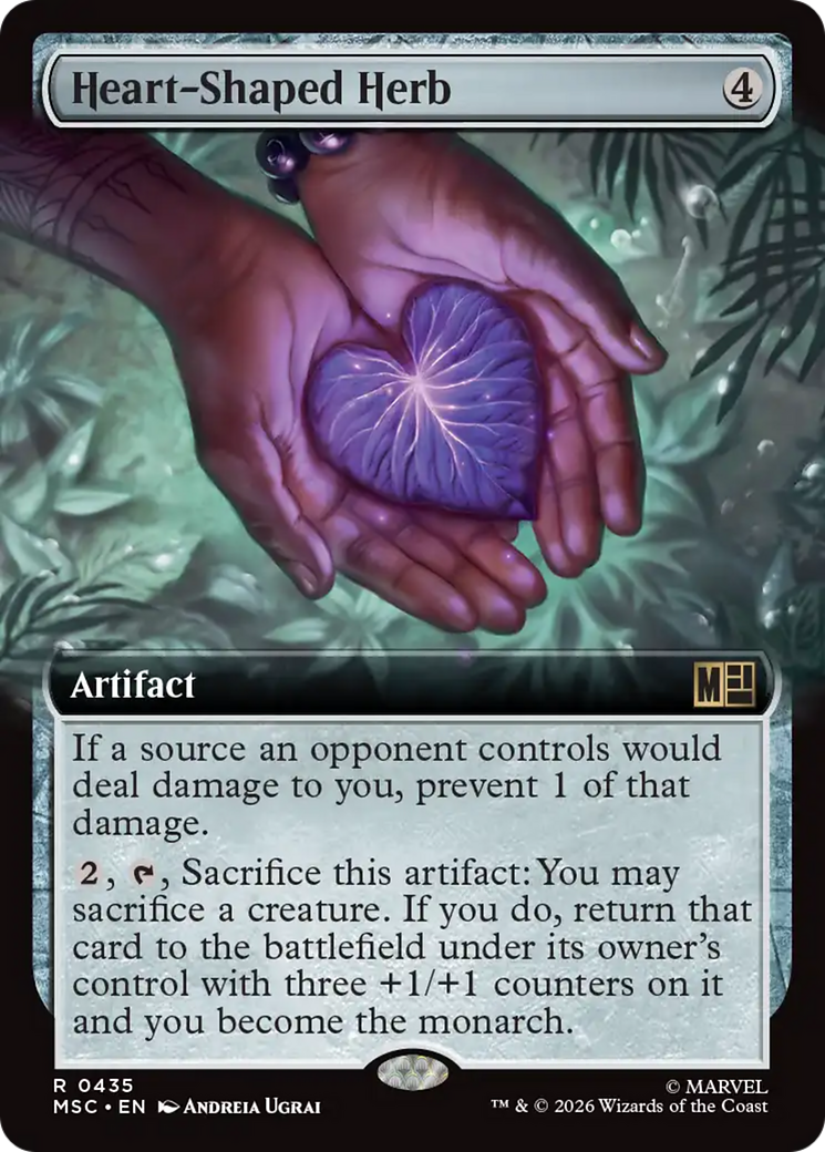 Heart-Shaped Herb (Extended Art) [Marvel Super Heroes Commander] | Cards and Coasters CA