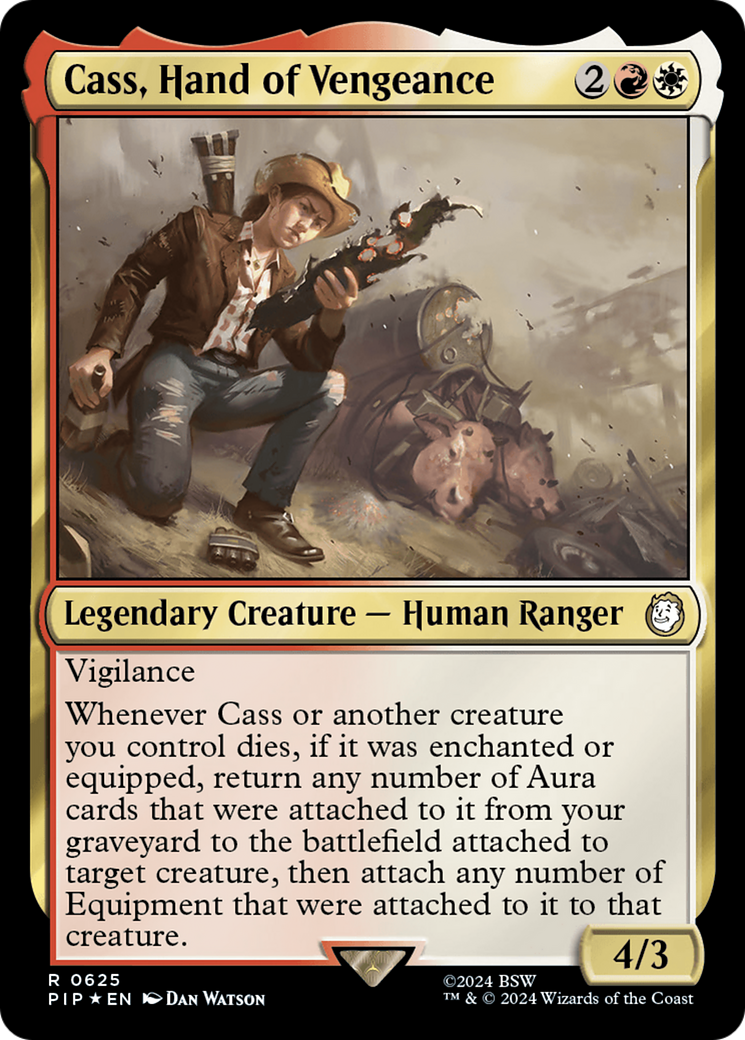 Cass, Hand of Vengeance (Surge Foil) [Fallout] | Cards and Coasters CA