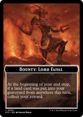 Bounty: Lord Fajjal // Bounty Rules Double-Sided Token [Outlaws of Thunder Junction Commander Tokens] | Cards and Coasters CA