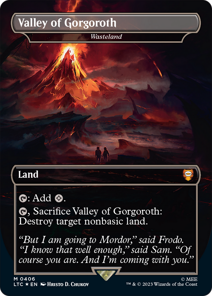 Valley of Gorgoroth - Wasteland (Surge Foil Realms and Relics) [The Lord of the Rings: Tales of Middle-Earth Commander] | Cards and Coasters CA