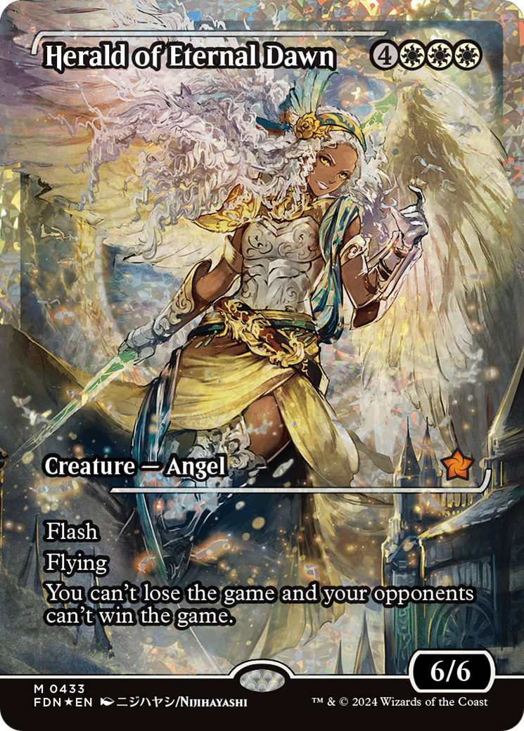 Herald of Eternal Dawn (Showcase) (Fracture Foil) [Foundations] | Cards and Coasters CA