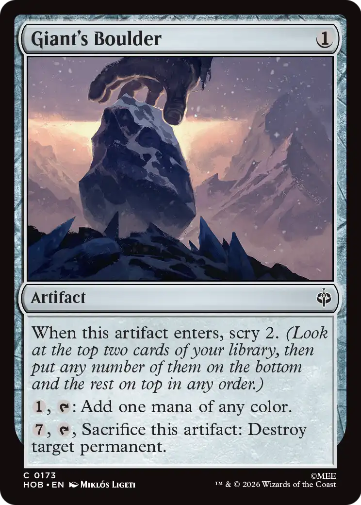 Giant's Boulder [The Hobbit] | Cards and Coasters CA