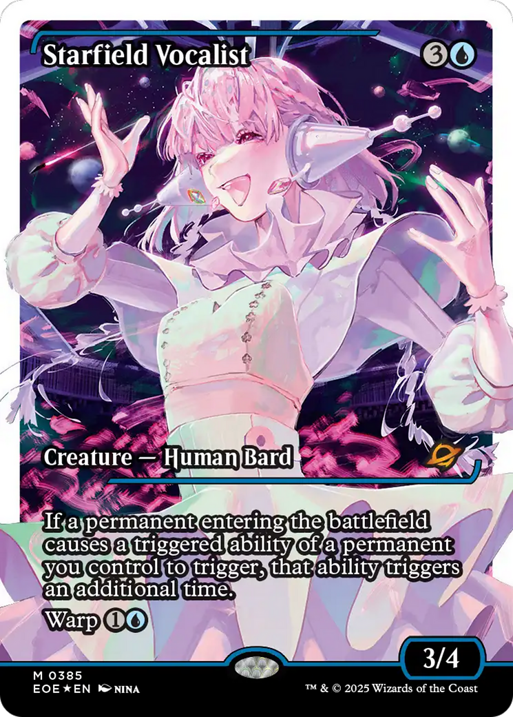 Starfield Vocalist (Showcase) (Fracture Foil) [Edge of Eternities] | Cards and Coasters CA