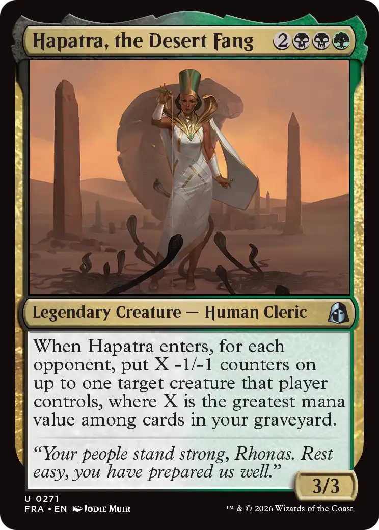 Hapatra, the Desert Fang [Reality Fracture] | Cards and Coasters CA
