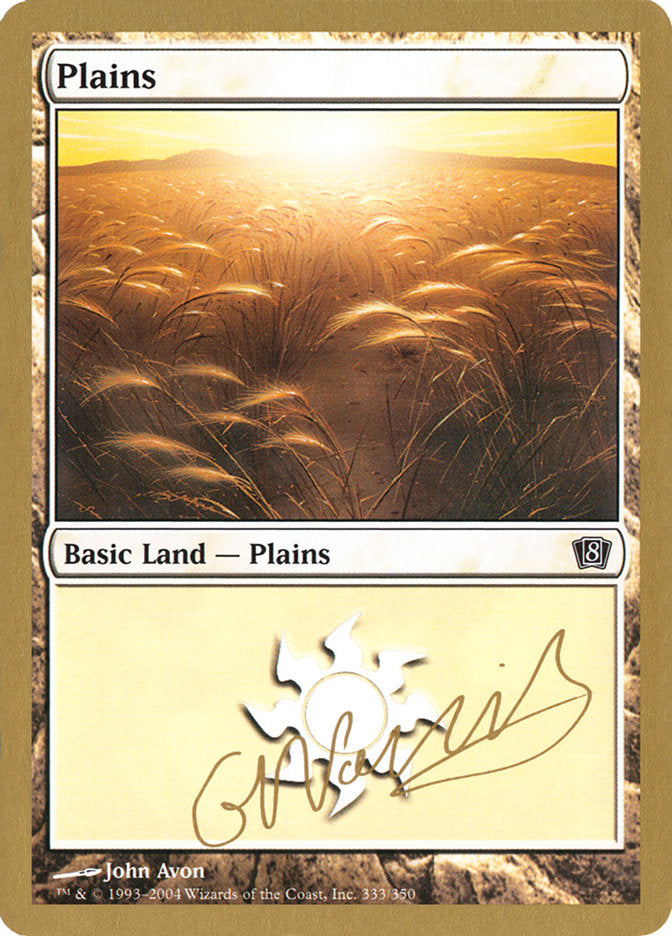 Plains (gn333) (Gabriel Nassif) [World Championship Decks 2004] | Cards and Coasters CA