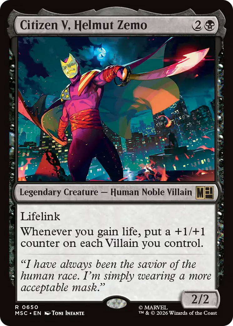 Citizen V, Helmut Zemo [Marvel Super Heroes Commander] | Cards and Coasters CA