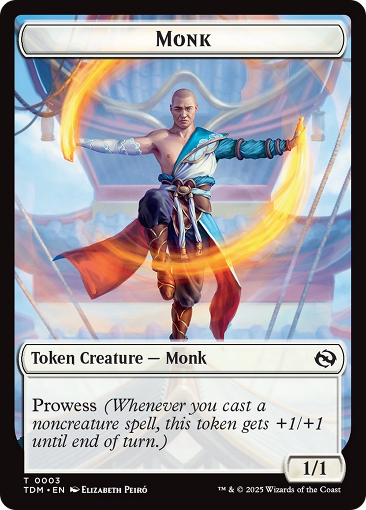 Copy // Monk Double-Sided Token [Tarkir: Dragonstorm Tokens] | Cards and Coasters CA