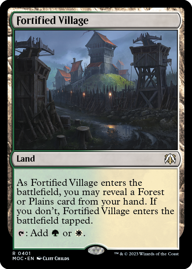 Fortified Village [March of the Machine Commander] | Cards and Coasters CA