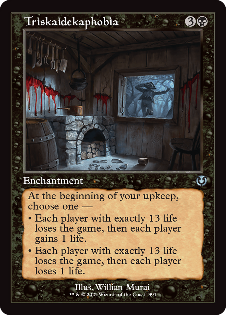 Triskaidekaphobia (Retro Frame) [Innistrad Remastered] | Cards and Coasters CA