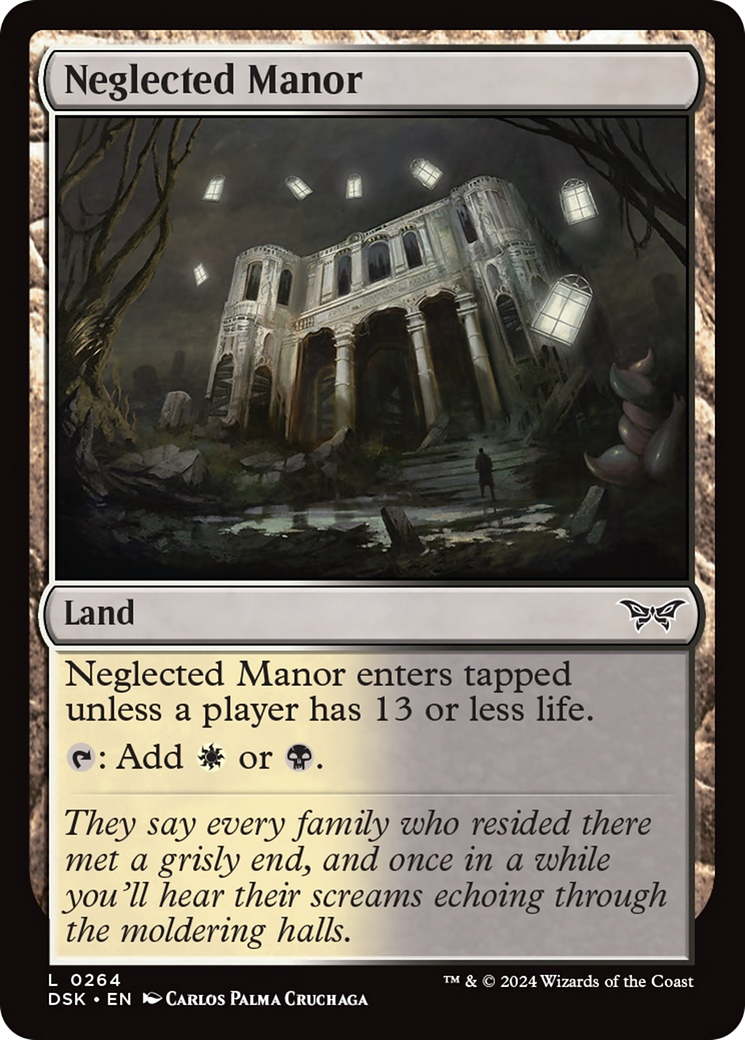 Neglected Manor [Duskmourn: House of Horror] | Cards and Coasters CA