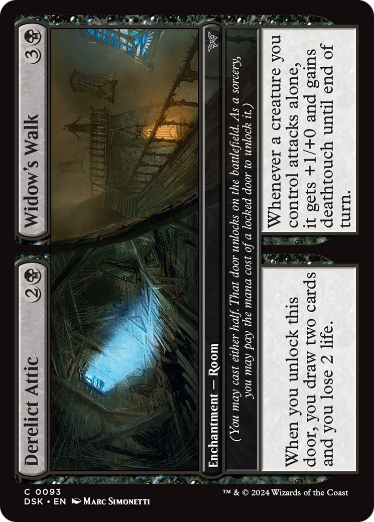 Derelict Attic // Widow's Walk [Duskmourn: House of Horror] | Cards and Coasters CA