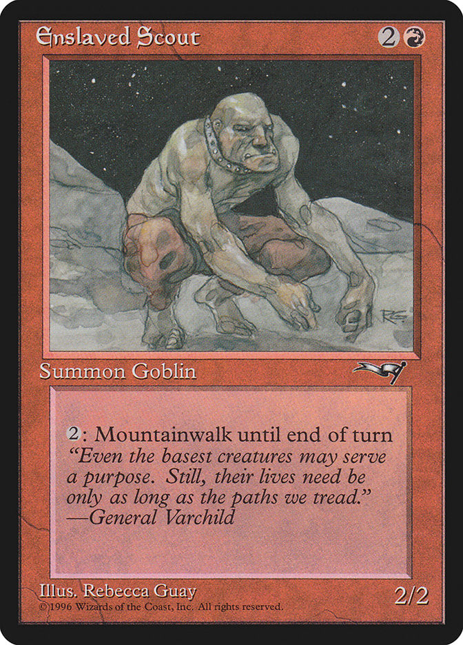 Enslaved Scout (Crouching) [Alliances] | Cards and Coasters CA