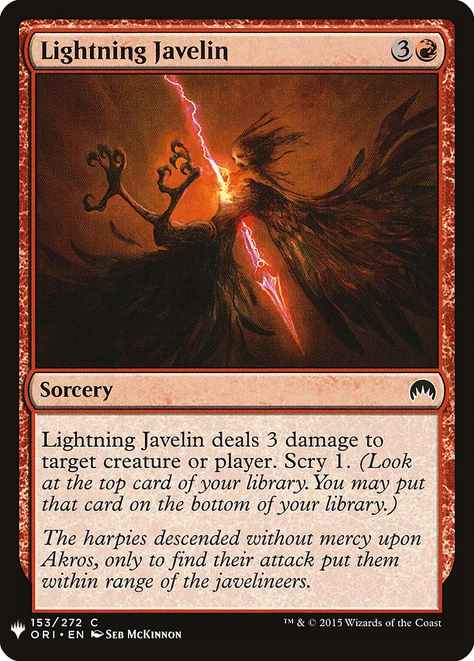 Lightning Javelin [Mystery Booster] | Cards and Coasters CA