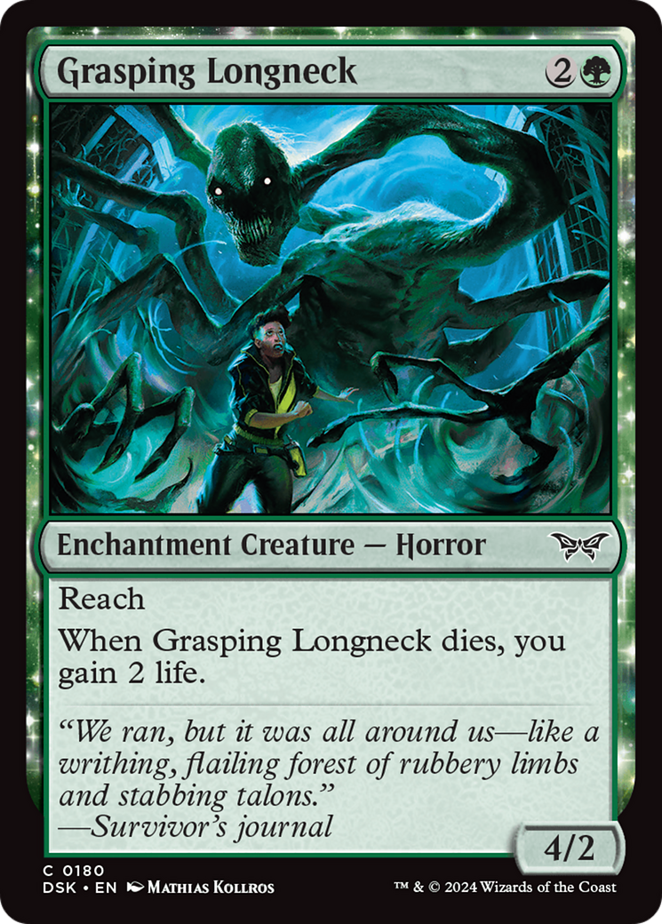 Grasping Longneck [Duskmourn: House of Horror] | Cards and Coasters CA