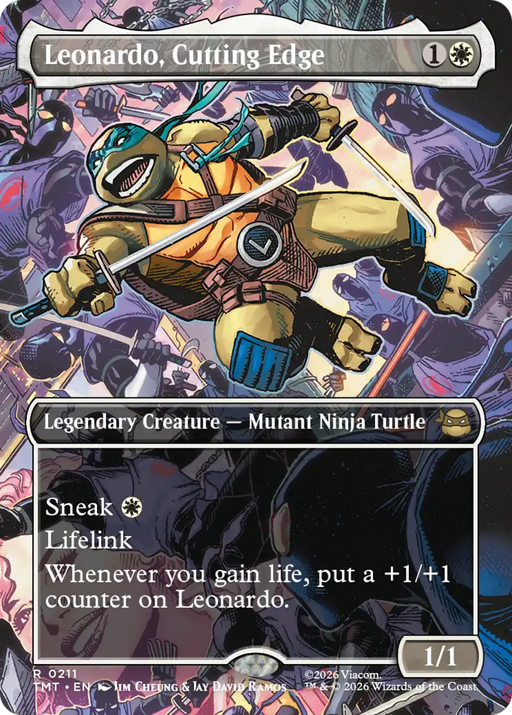 Leonardo, Cutting Edge (Borderless) [Teenage Mutant Ninja Turtles] | Cards and Coasters CA
