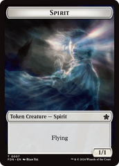 Spirit // Cat (0001) Doubled-Sided Token [Foundations Tokens] | Cards and Coasters CA