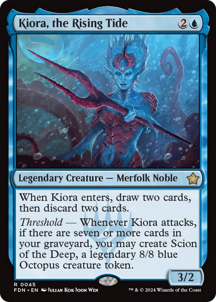 Kiora, the Rising Tide [Foundations] | Cards and Coasters CA