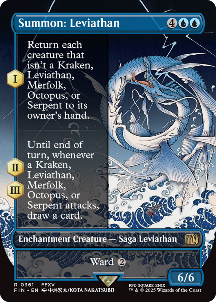 Summon: Leviathan (Borderless) [FINAL FANTASY] | Cards and Coasters CA