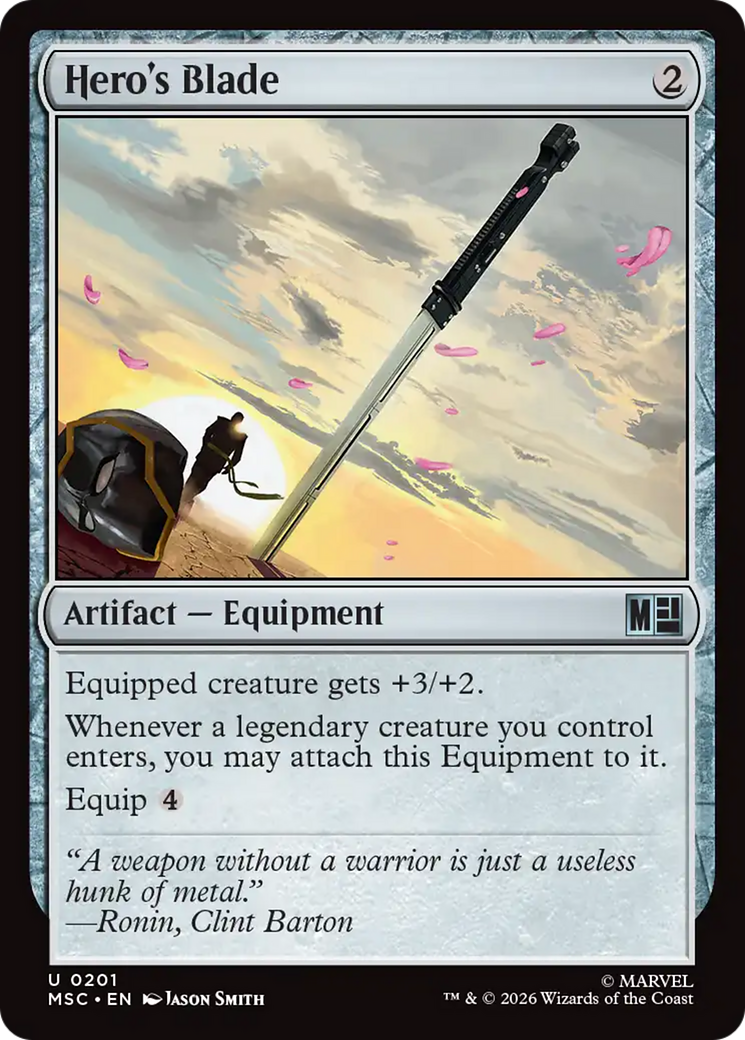 Hero's Blade [Marvel Super Heroes Commander] | Cards and Coasters CA